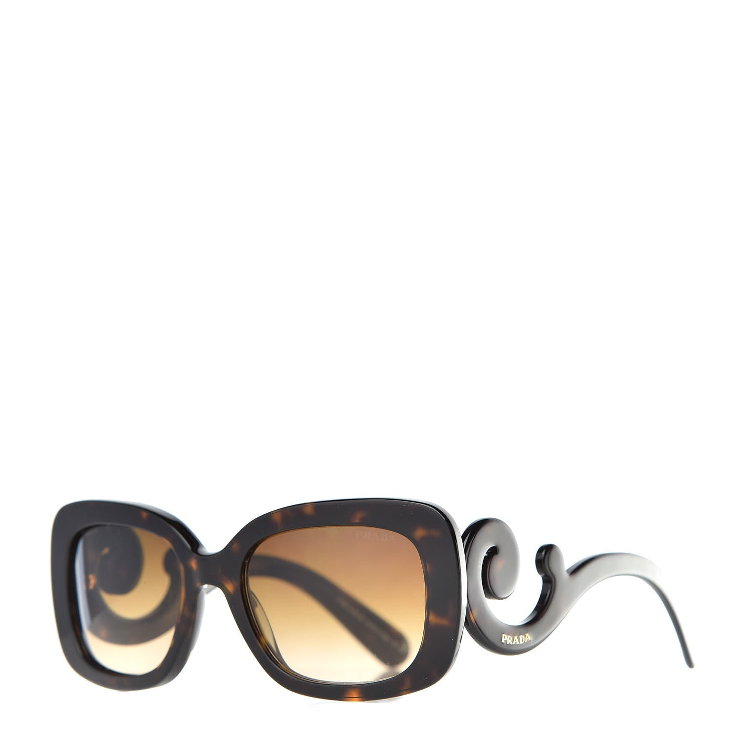 Prada Acetate Baroque Sunglasses SPR 27O Tortoise 1 of 9