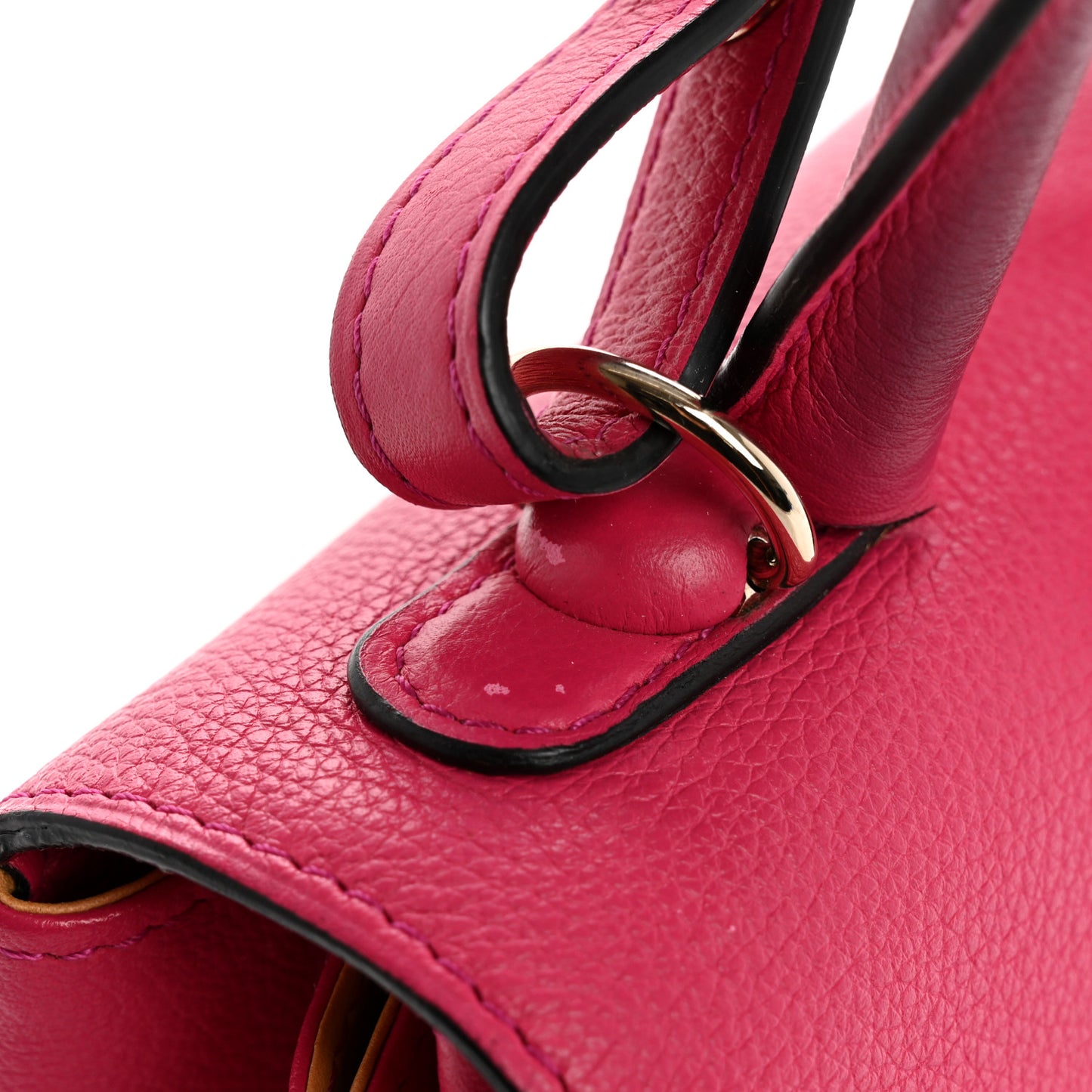 Grained Calfskin Mini Brillant Satchel Rose Indien