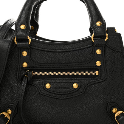 Balenciaga Grained Calfskin Neo Classic Gold Hardware Mini City Black 8 of 11
