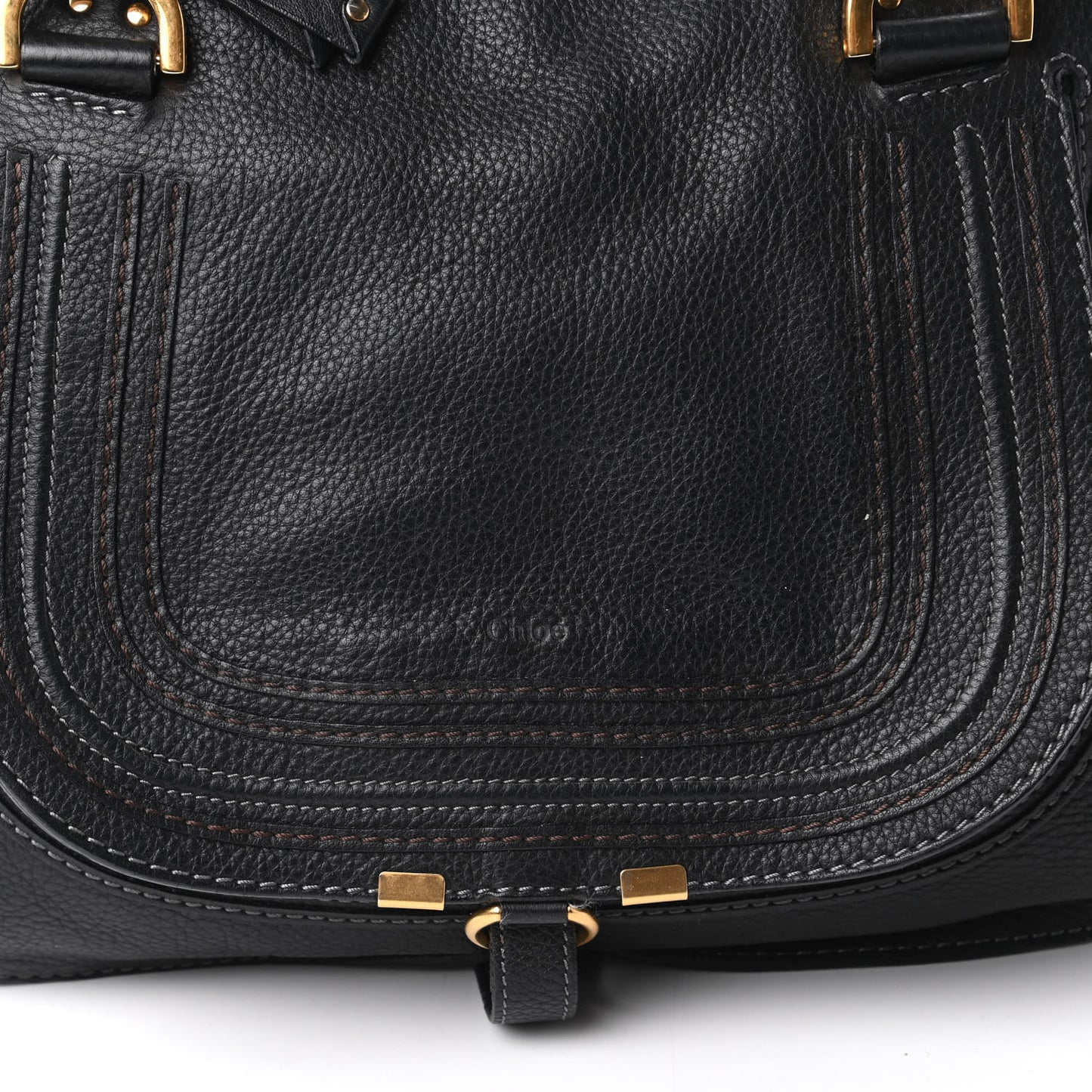 Calfskin Medium Marcie Satchel Black