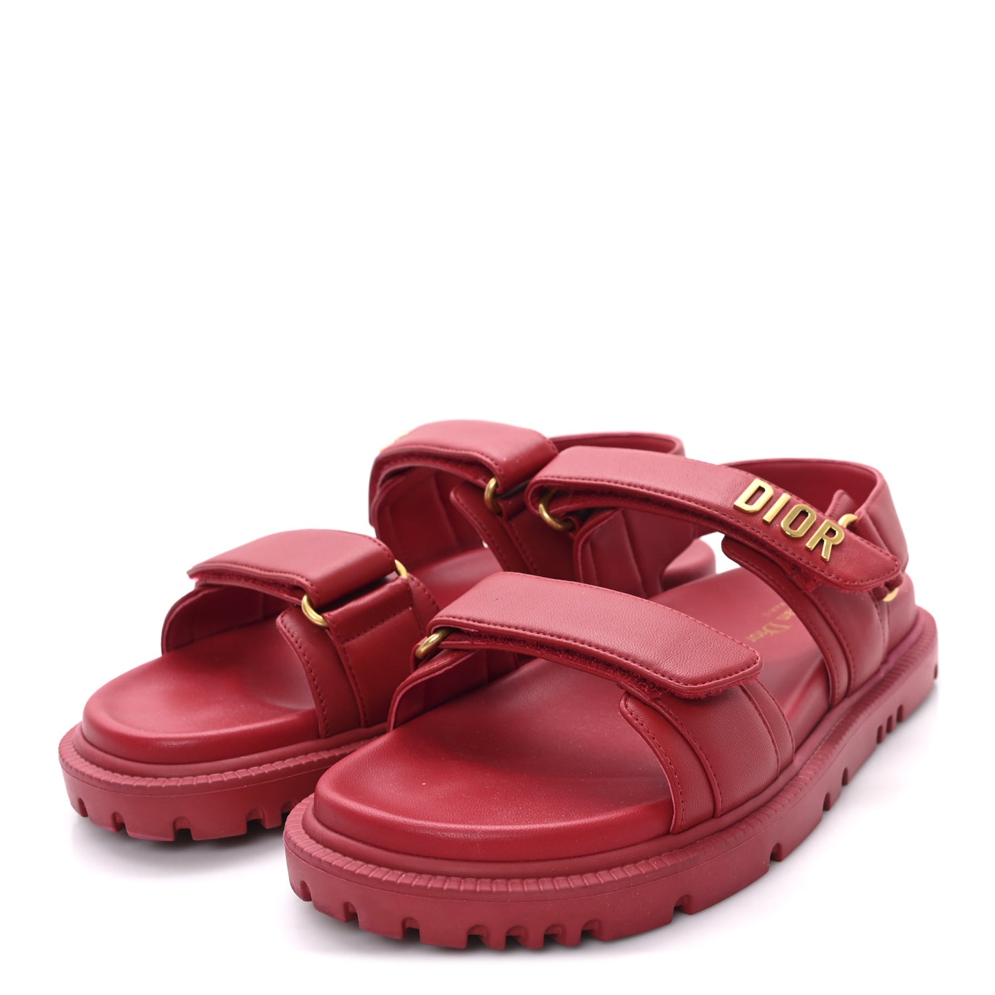 Lambskin Dioract 10mm Sandals 38.5 Cherry