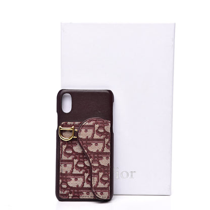 Christian Dior Oblique Calfskin Saddle iPhone X Case Bordeaux 6 of 6