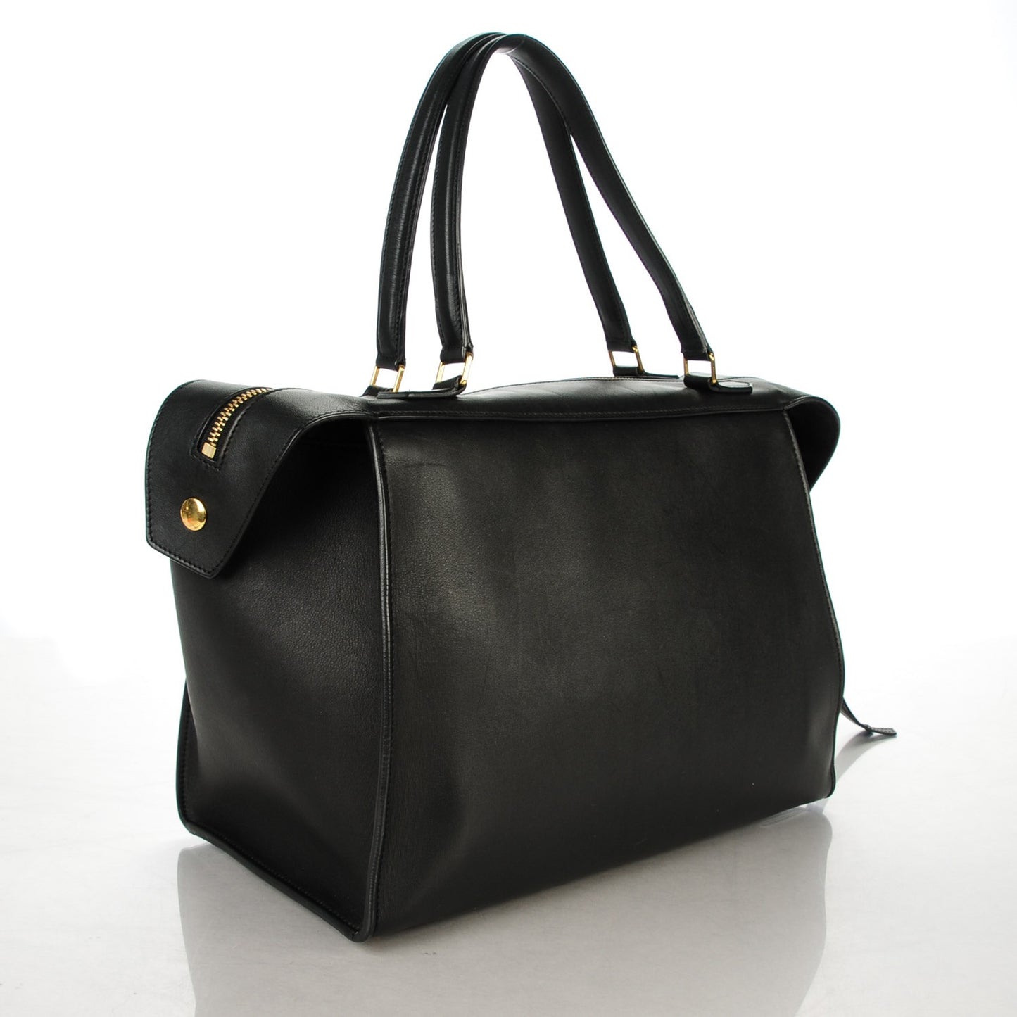 Smooth Calfskin Small Ring Bag Black