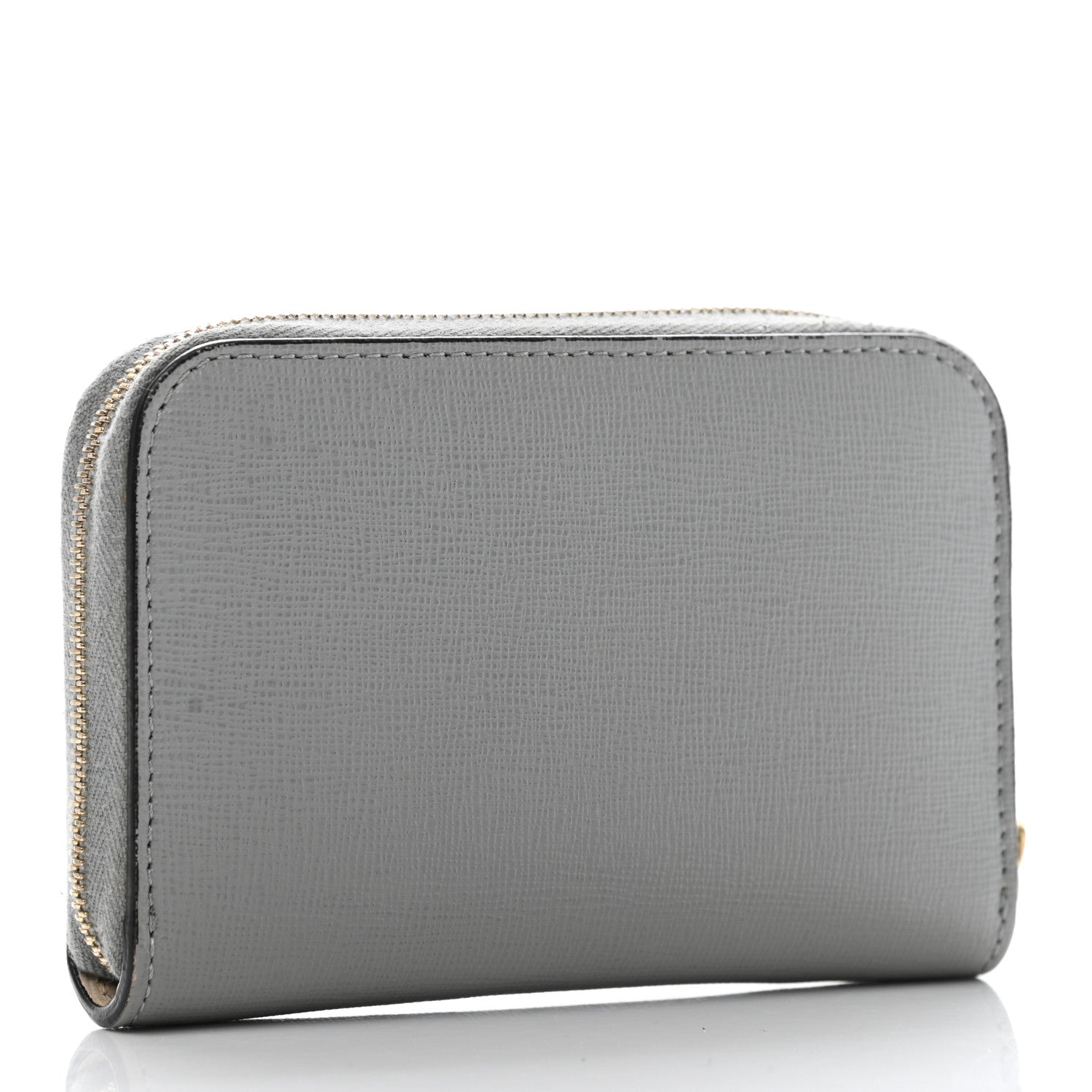Fendi Vitello Elite Monster Eyes Studded Mini Zip Around Wallet Ghiaccio Black Multicolor 3 of 7
