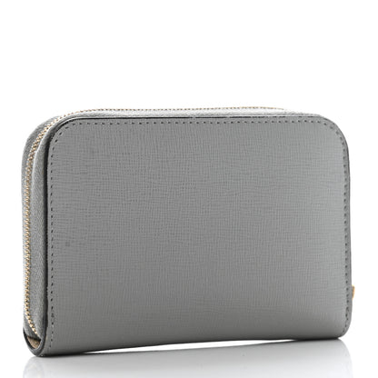 Fendi Vitello Elite Monster Eyes Studded Mini Zip Around Wallet Ghiaccio Black Multicolor 3 of 7