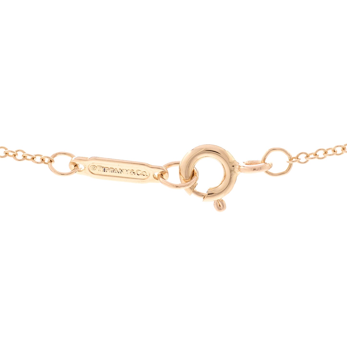 18K Rose Gold Diamond Medium Open Circle Pendant Necklace