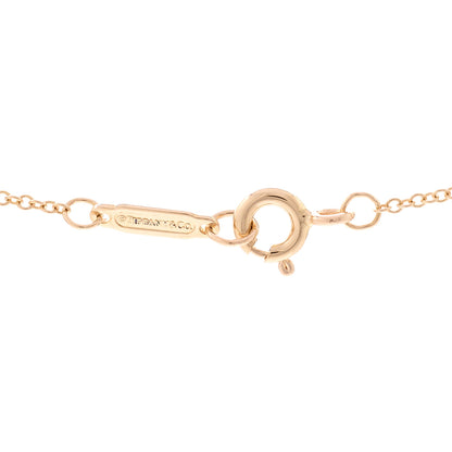 Tiffany 18K Rose Gold Diamond Medium Open Circle Pendant Necklace 4 of 5