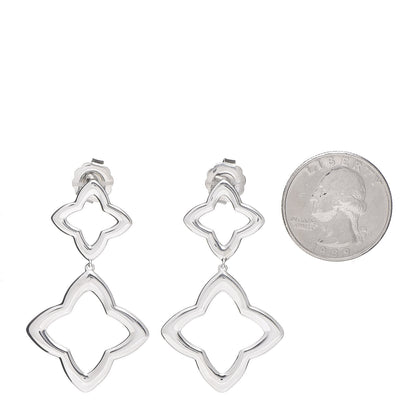 David Yurman Sterling Silver Quatrefoil Drop Earrings 2 of 4