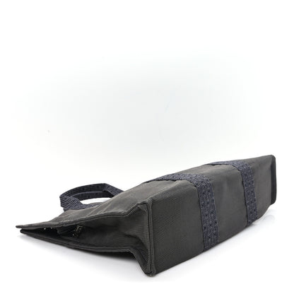 Hermes Canvas Herline MM Tote Grey 4 of 9