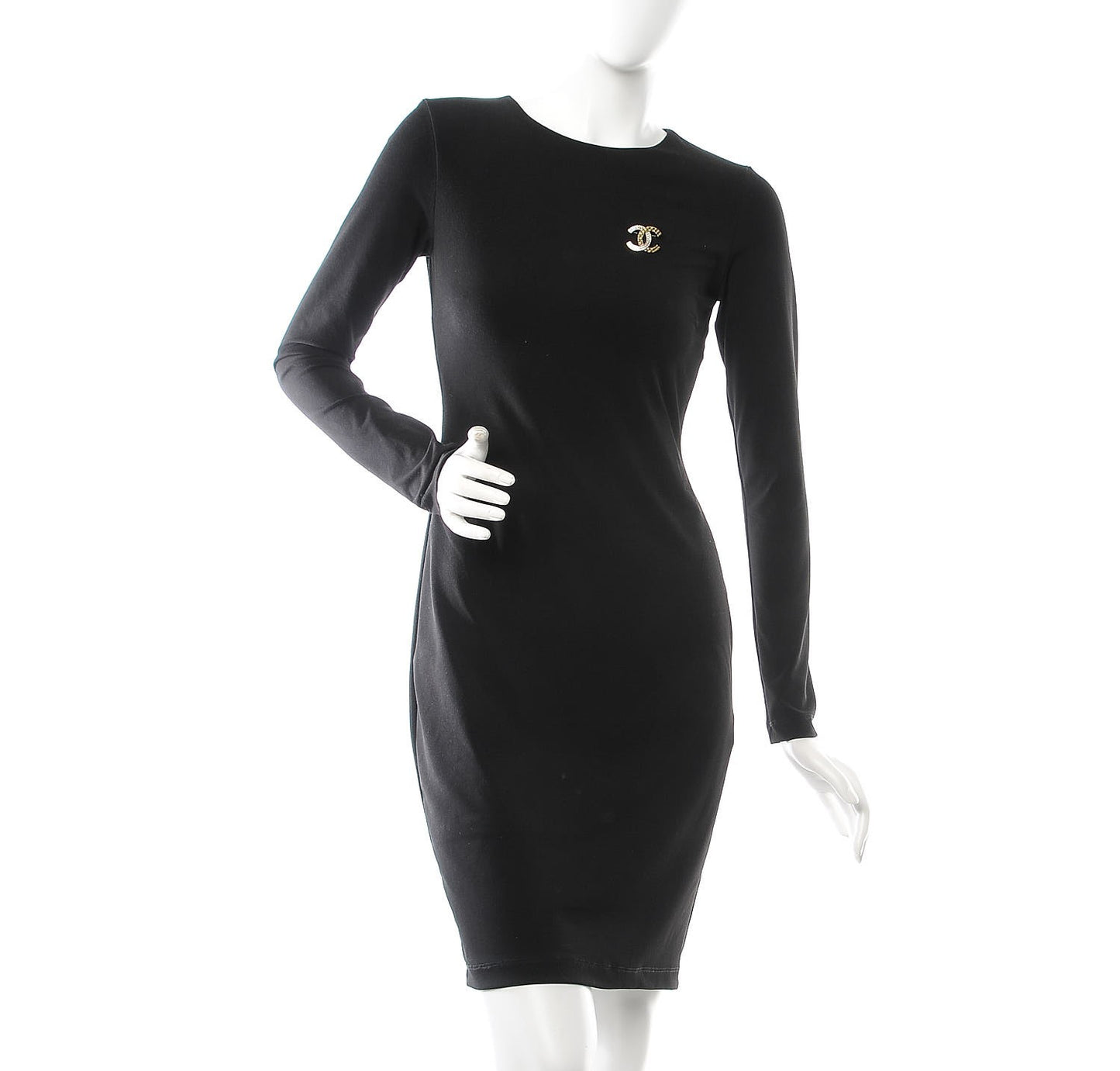 Baguette Crystal Quilted CC Brooch Gold