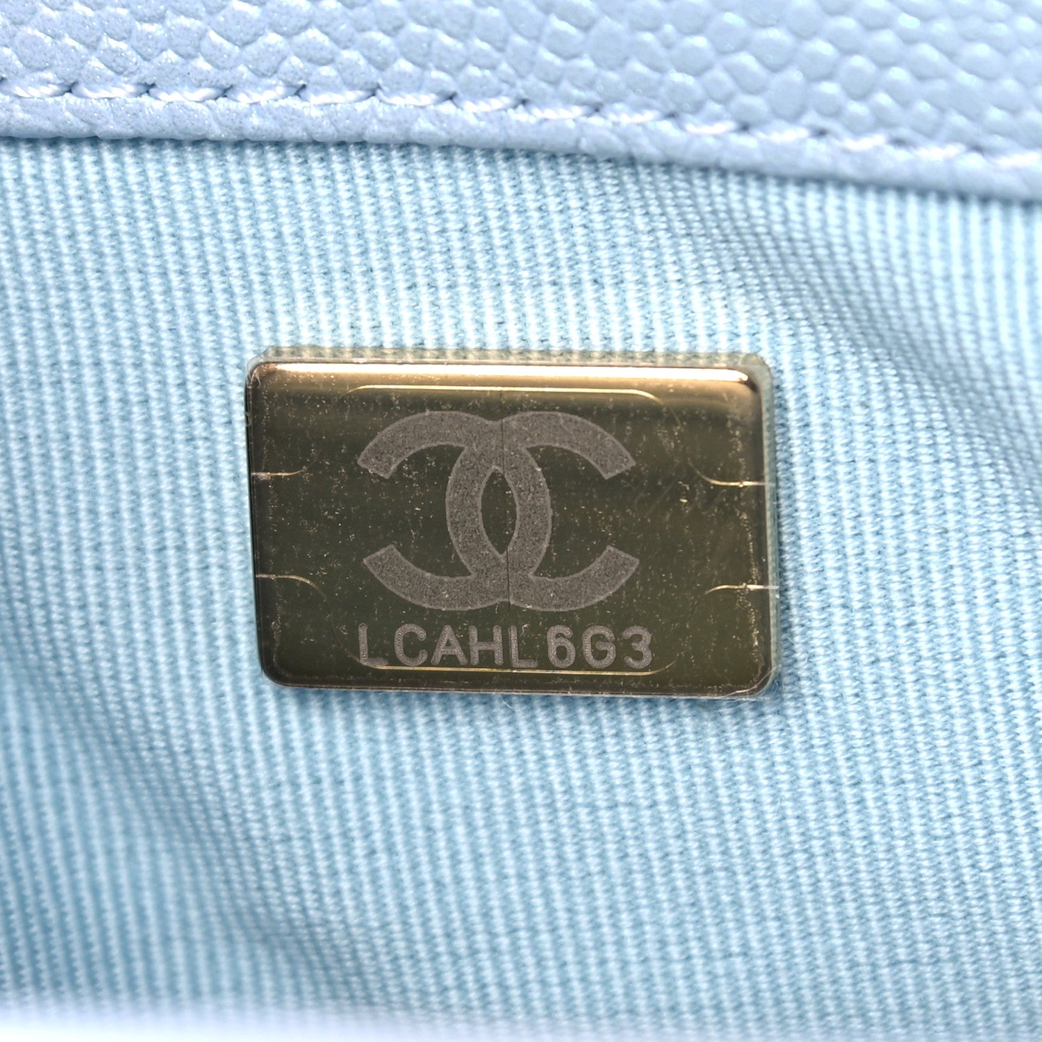 Chanel Iridescent Caviar Quilted Mini My Perfect Flap Light Blue 7 of 10