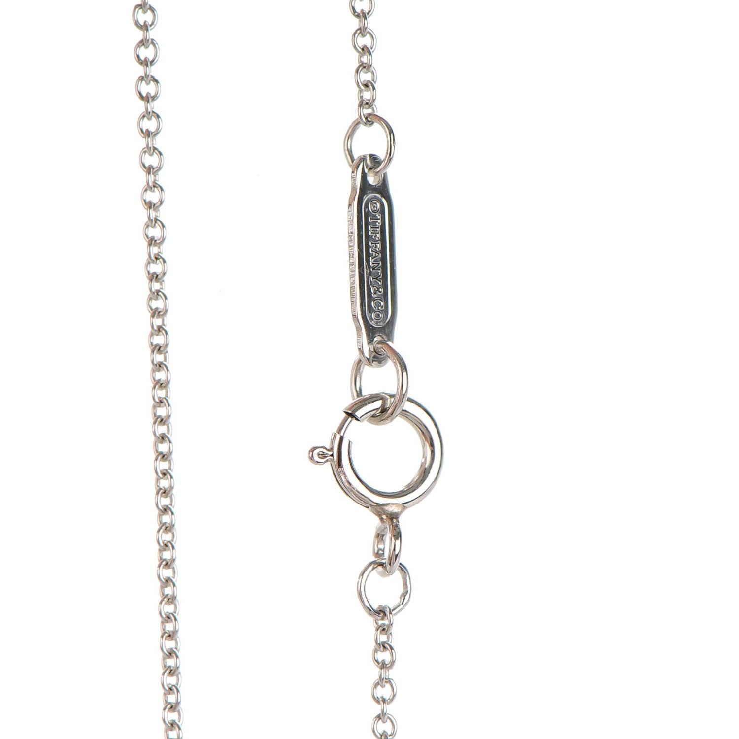 Tiffany Platinum Diamond .42ctw Circlet Pendant Necklace 4 of 7