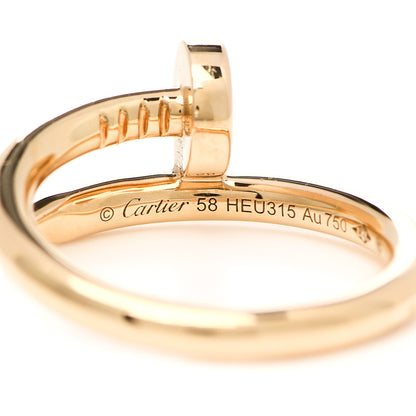 Cartier 18K Yellow Gold Juste Un Clou Ring 58 8.25 4 of 6