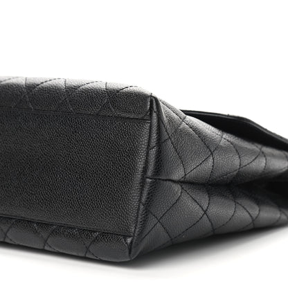Chanel Caviar Quilted Jumbo Kelly Flap Black 8 of 9