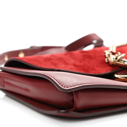Chloe Suede Calfskin Small Faye Shoulder Bag Plum Purple 8 of 9