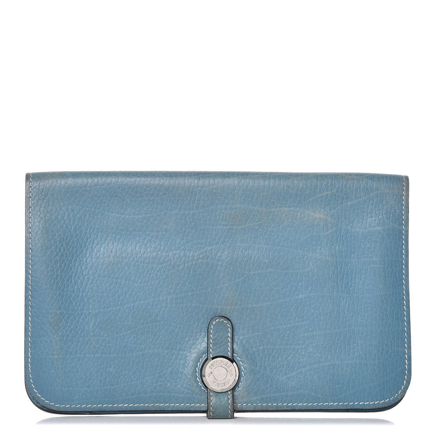 Togo Dogon Duo Wallet Blue Jean