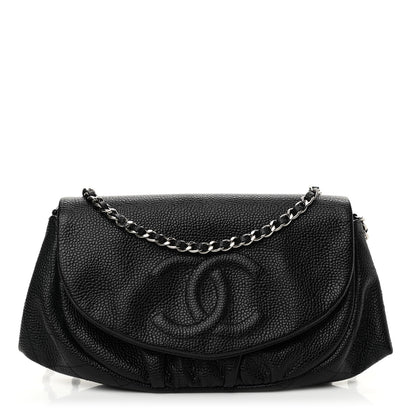 Chanel Caviar Half Moon Wallet On Chain WOC Black 1 of 12