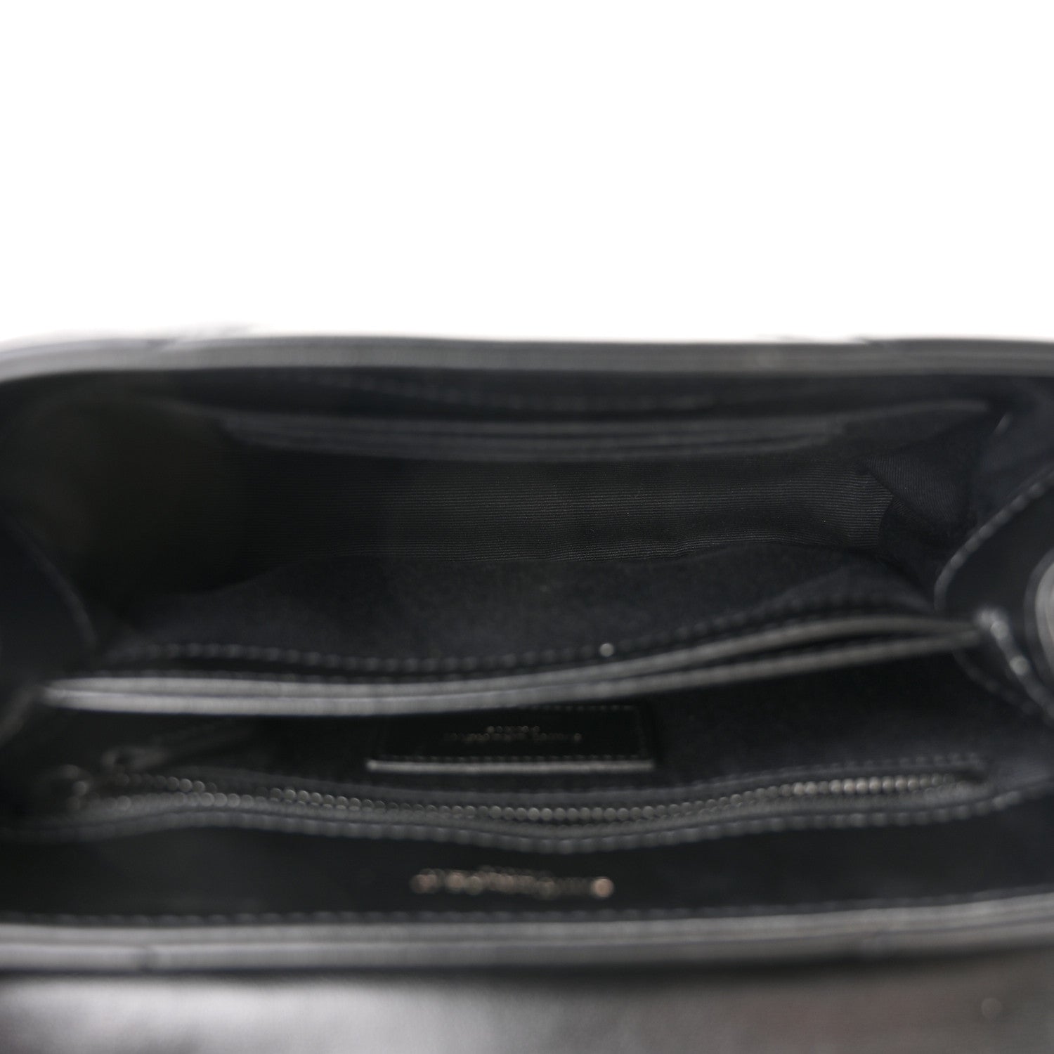 Saint Laurent Calfskin Y Quilted Monogram Toy Loulou Crossbody Bag Black 7 of 12