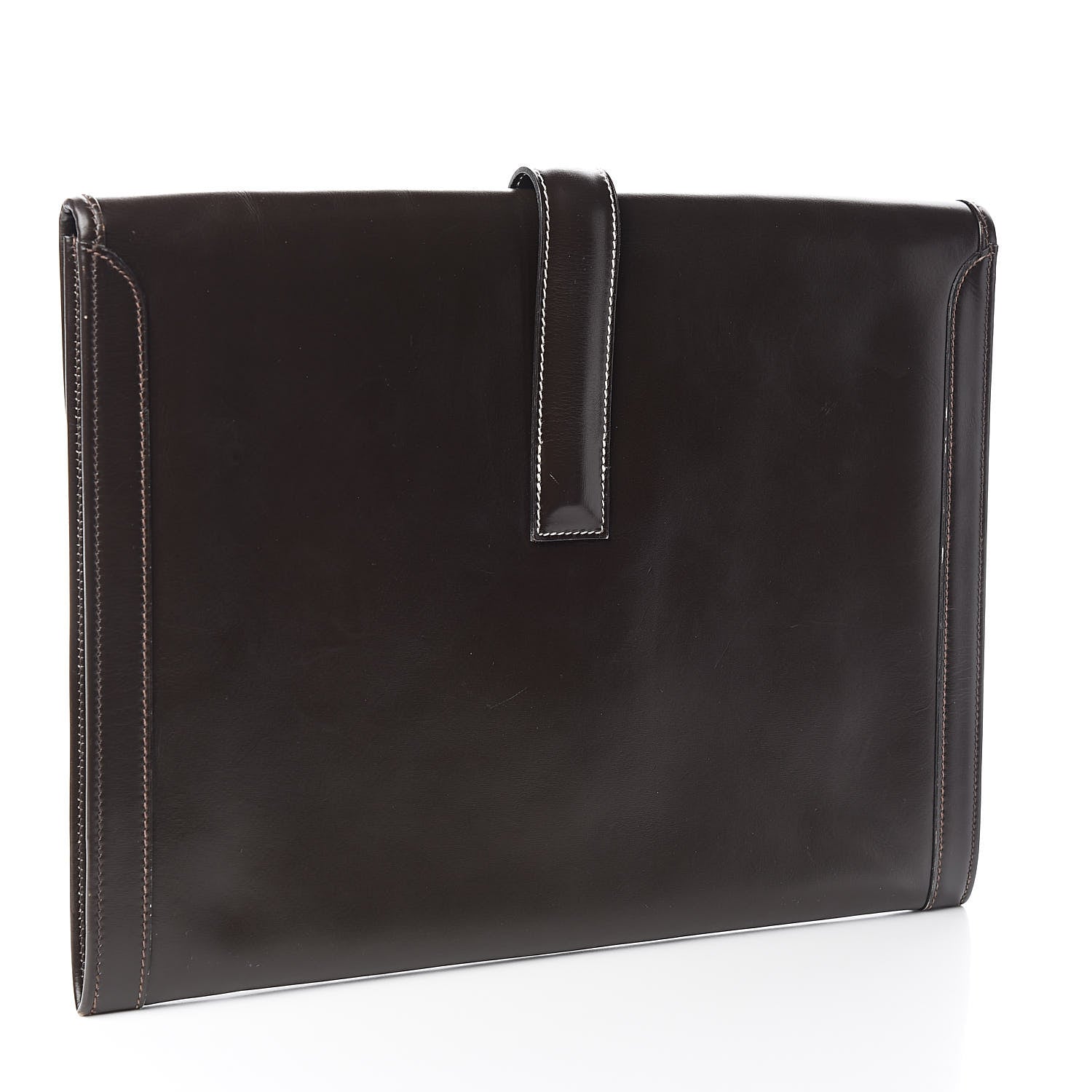 Hermes Box Jige GM Clutch Chocolate 3 of 12