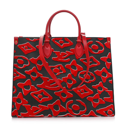 Louis Vuitton X UF Tufted Monogram Onthego GM Black Red 1 of 9