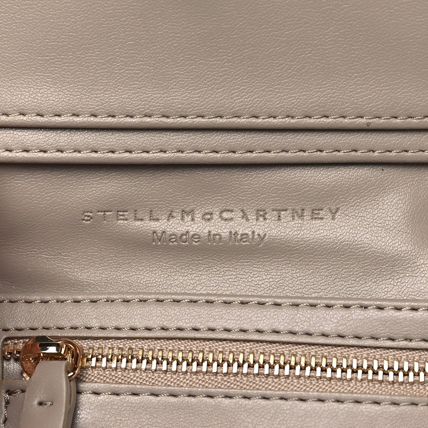 Stella McCartney Shaggy Deer Chevron Flap Wallet Beige 6 of 6