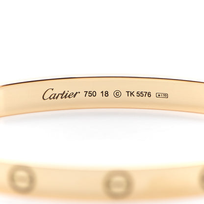 Cartier 18K Yellow Gold LOVE Bracelet 18 5 of 7