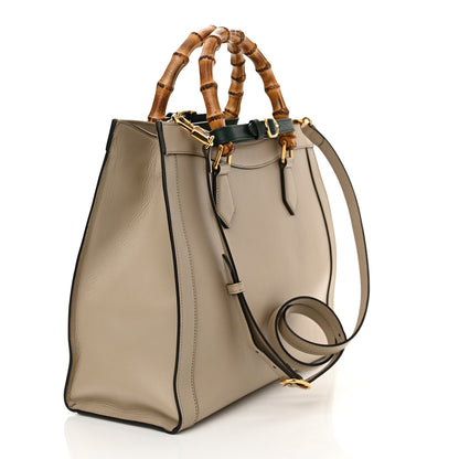 Gucci Wonka Grain Calfskin Medium Diana Tote Bag Oatmeal Vintage Green 3 of 10