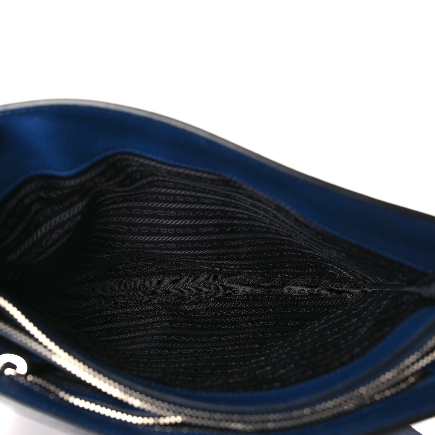 Prada Saffiano Cuir Flat Messenger Bag Bluette 5 of 8