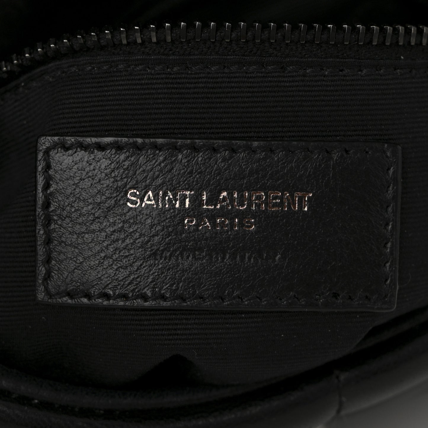 Lambskin Quilted Toy Loulou Puffer Monogram Monochrome Chain Satchel Black