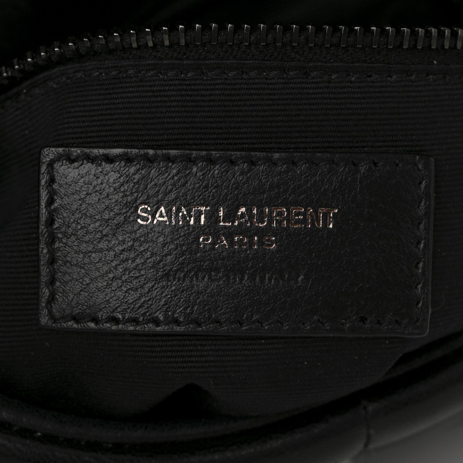 Saint Laurent Lambskin Quilted Toy Loulou Puffer Monogram Monochrome Chain Satchel Black 6 of 12