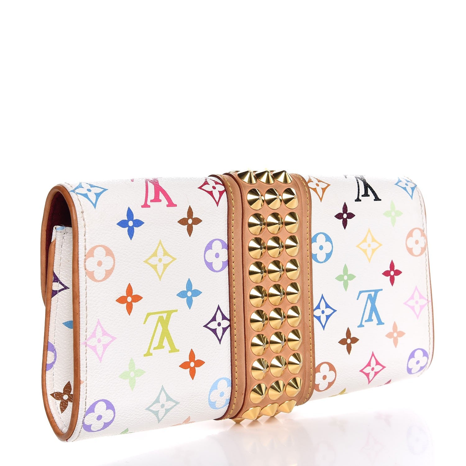 Louis Vuitton Monogram Multicolor Courtney Clutch White 3 of 8
