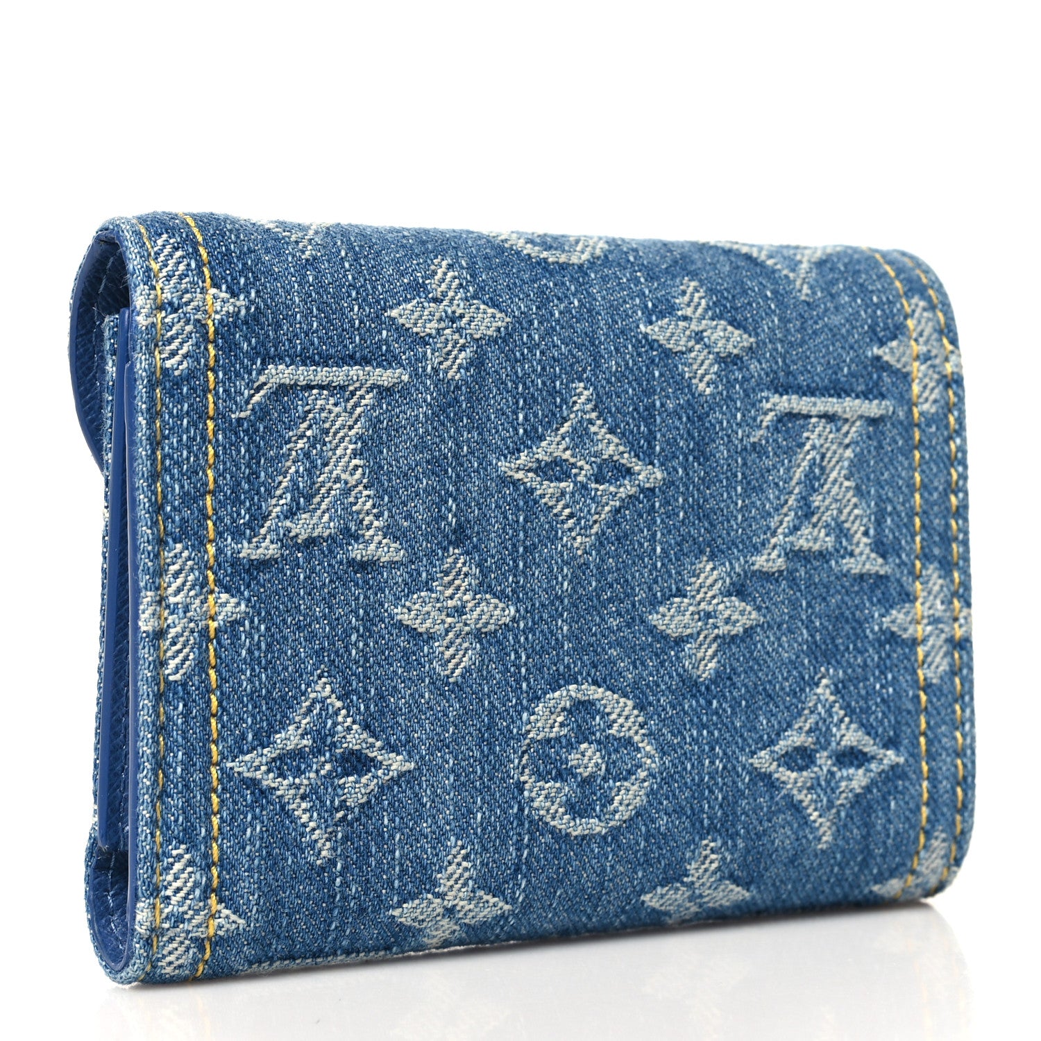 Louis Vuitton Denim Amelia Compact Wallet Blue 3 of 8