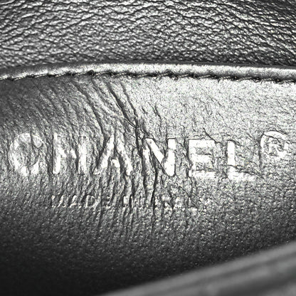 Chanel Metallic Lambskin Quilted Mini Square Flap Dark Silver 6 of 9