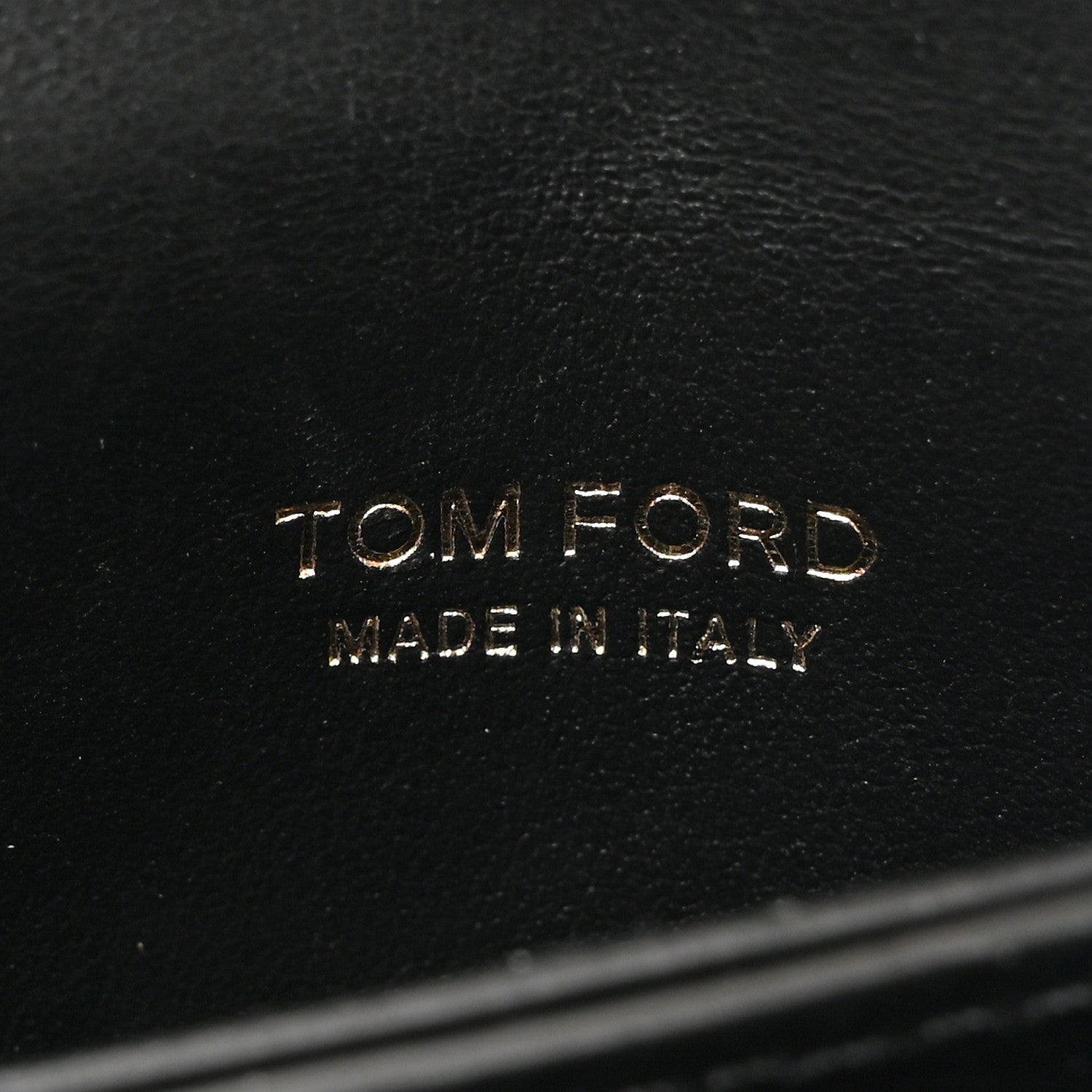 Tom Ford Calfskin Crocodile Embossed Mini T Clasp Accordion Wallet With Strap Black 6 of 9