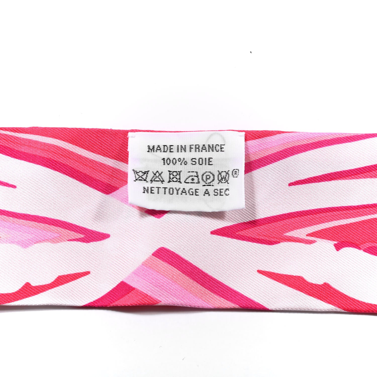 Hermes Silk Brides de Gala Shadow Twilly Rose Blanc Fuchsia 2 of 5