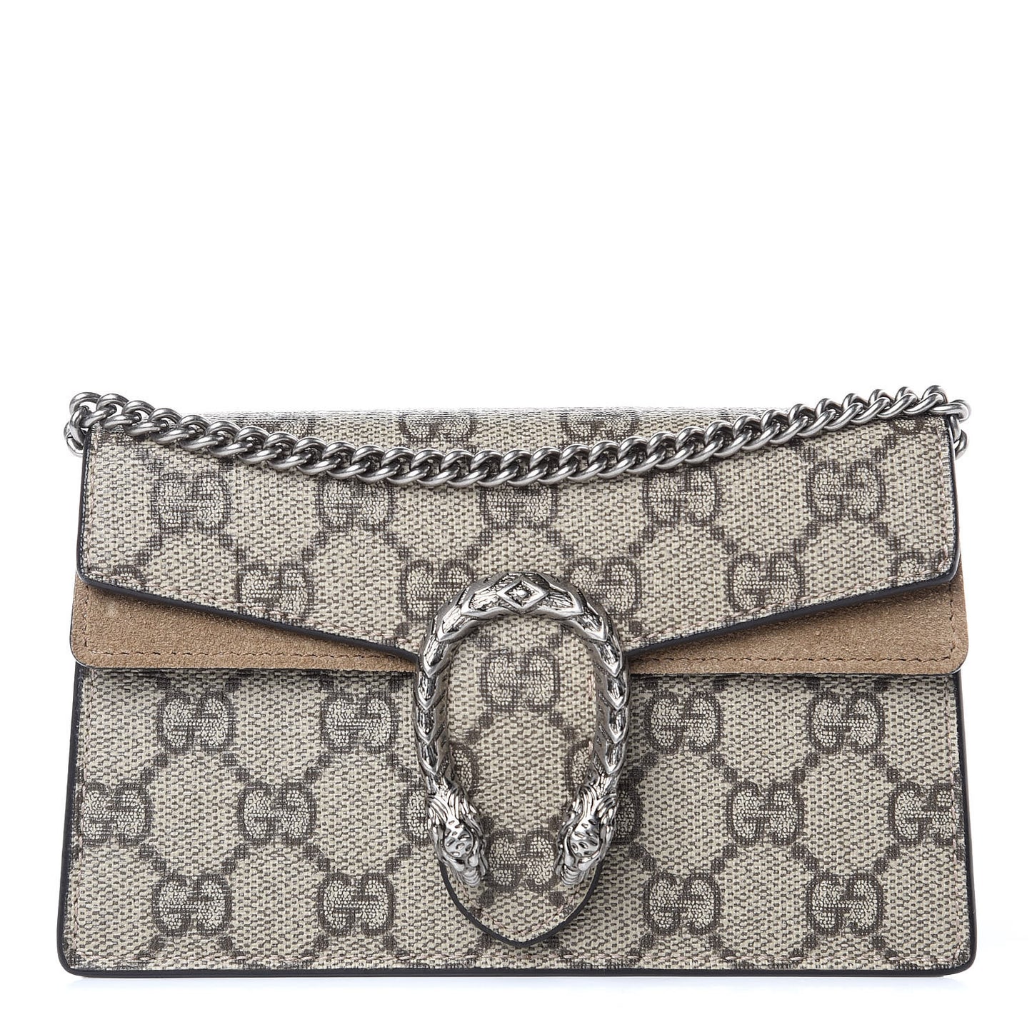 GG Supreme Monogram Super Mini Dionysus Shoulder Bag Taupe