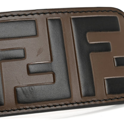 Fendi Vitello Century Bi-Color FF 1974 Embossed Strap You Maya Black 6 of 6