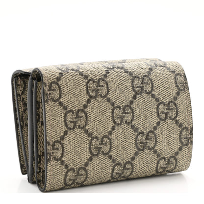 Gucci X BALENCIAGA GG Supreme Monogram Card Case Wallet Beige Ebony 3 of 7