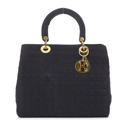 Christian Dior Nylon Cannage Large Lady Dior Black 1 of 16