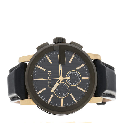 Gucci PVD Stainless Steel Calfskin 44mm G-Chrono Quartz Watch Black 2 of 5