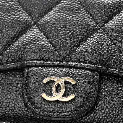 Chanel Caviar Quilted Flap Zip Card Holder Black 8 of 11