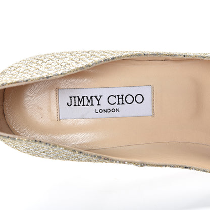 Jimmy Choo Glitter Marvel 100 Pumps 37.5 Champagne 6 of 10