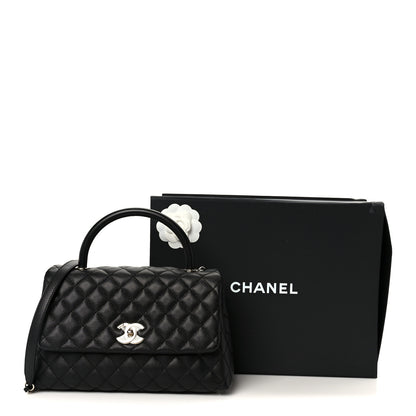 Chanel Caviar Quilted Small Coco Handle Flap Black 12 of 12
