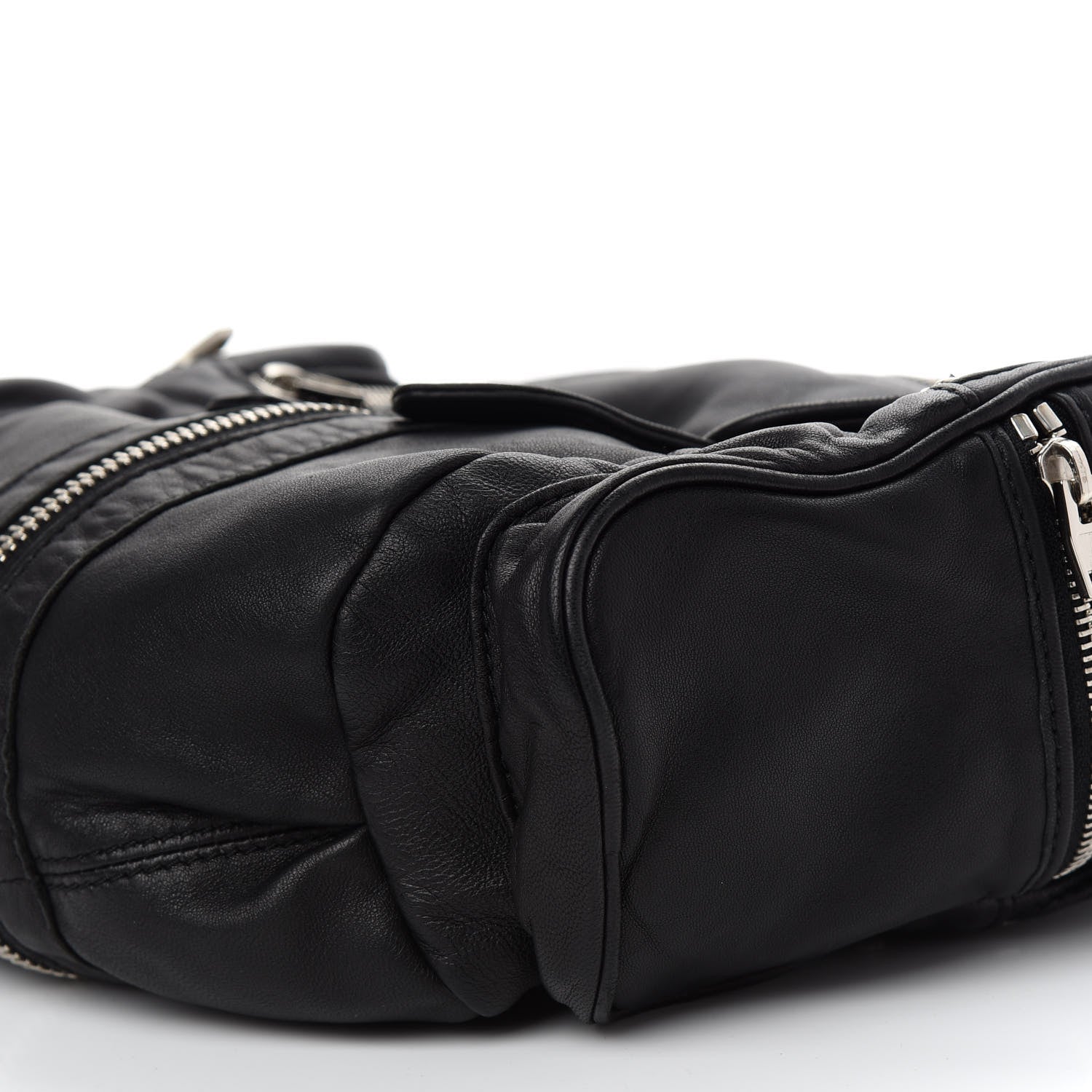 Alexander Wang Lambskin Marti Backpack Bag Washed Black Rhodium Hardware 8 of 9