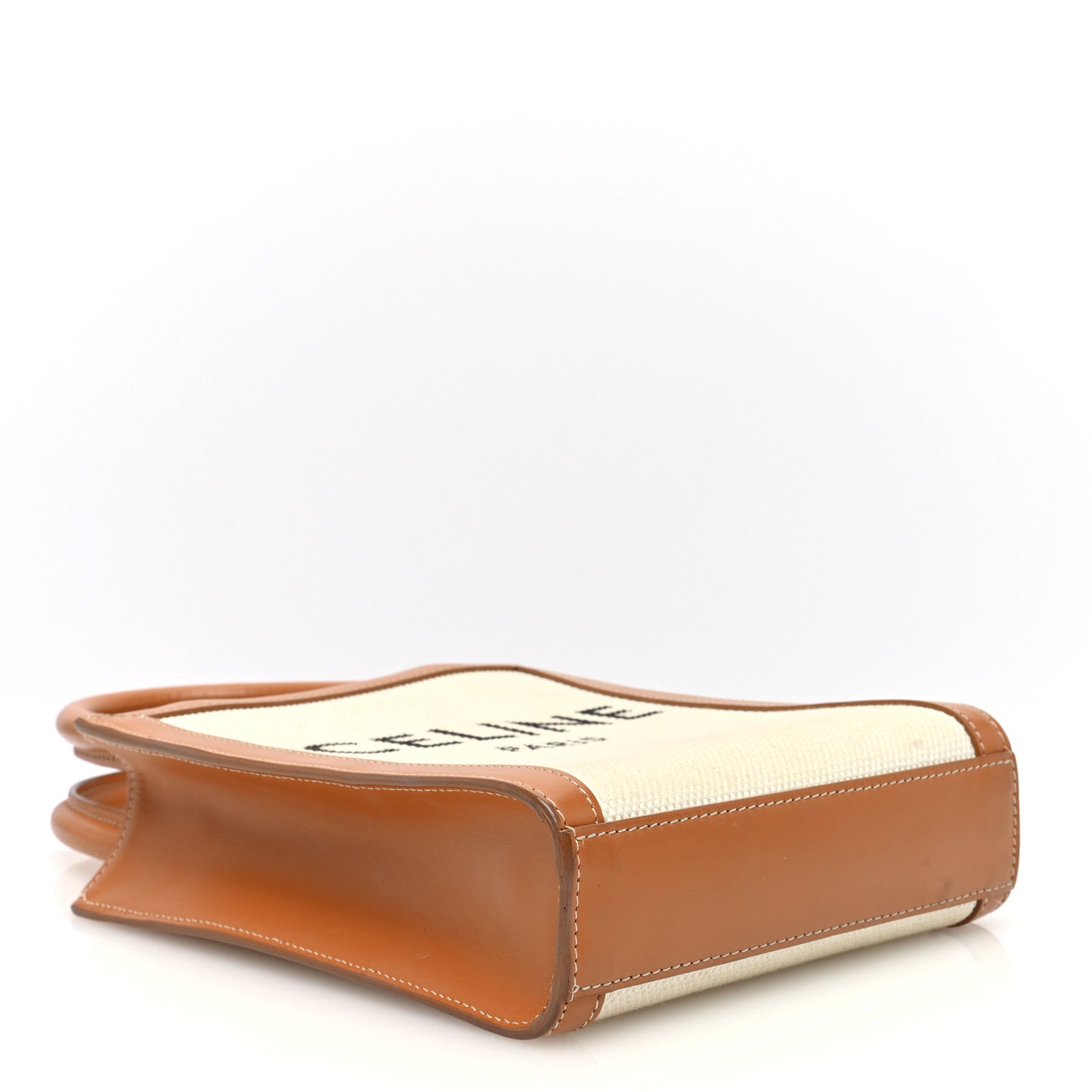 Celine Canvas Calfskin Mini Vertical Cabas Natural Tan 4 of 9