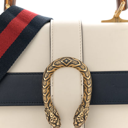 Gucci Calfskin Bamboo Web Medium Dionysus Top Handle Bag White Blue Hibiscus Red 8 of 20