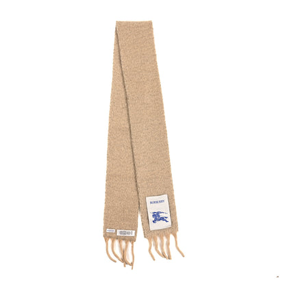 Burberry Wool Mohair Fringe Scarf Beige 2 of 3