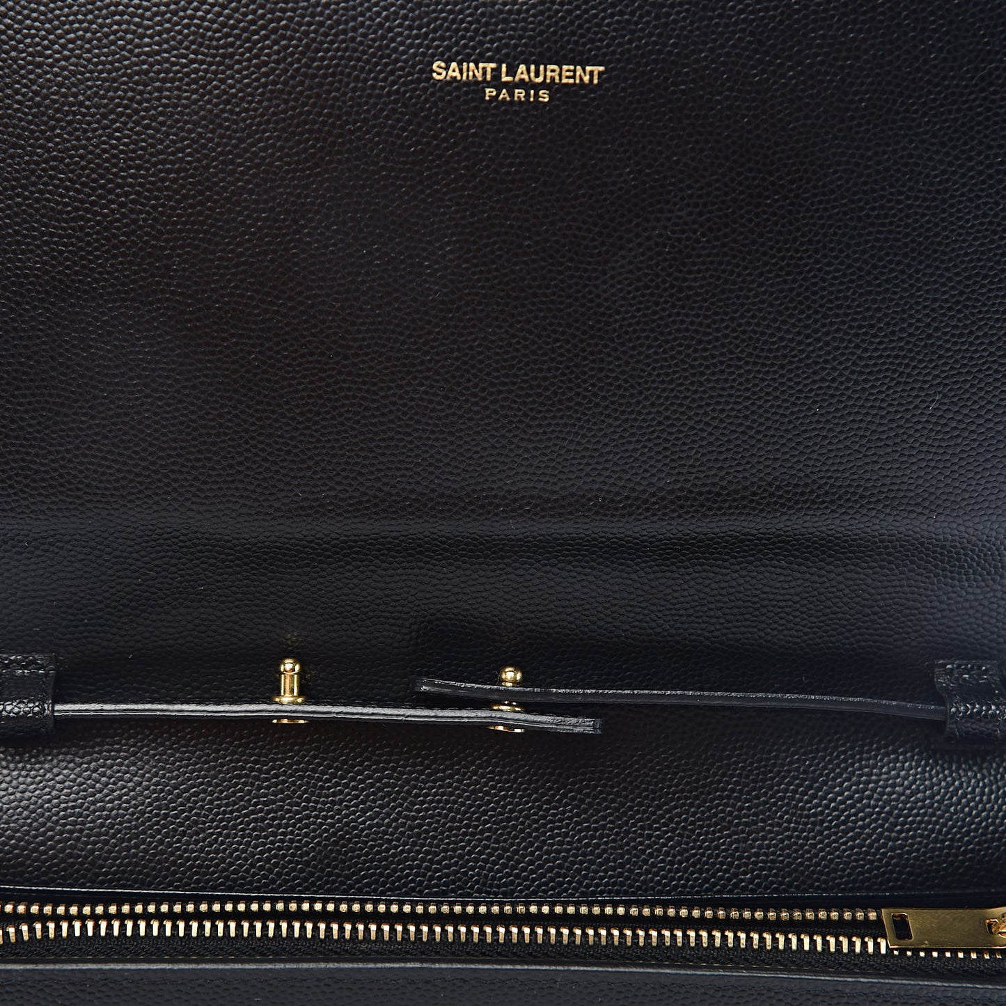 Grain De Poudre Monogram Chain Wallet Black