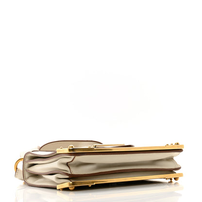 Prada City Calf Saffiano Laser Cut Cahier Bag Talco 4 of 16