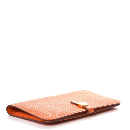 Hermes Togo Dogon Duo Wallet Orange 6 of 10